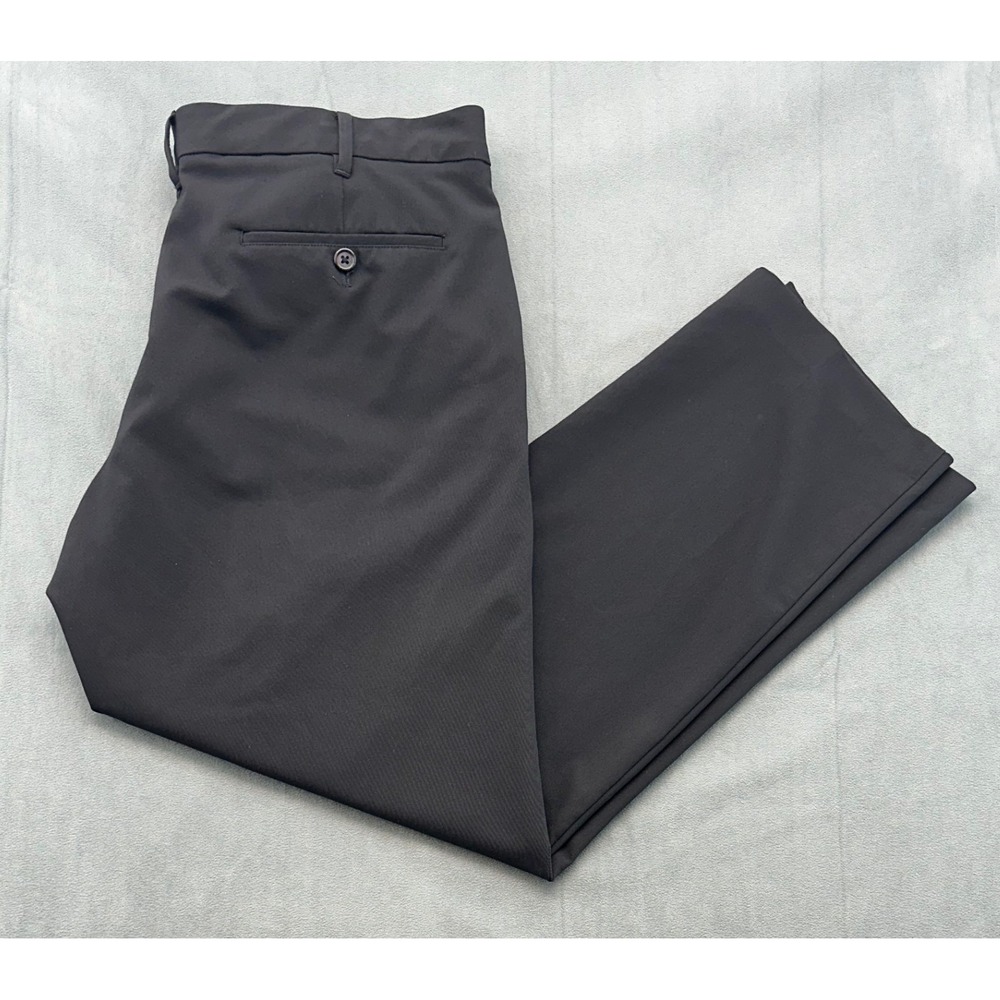 Van Heusen Traveler EvenTemp Black Straight Fit Pants‎ Mens 36x29 Lightweight